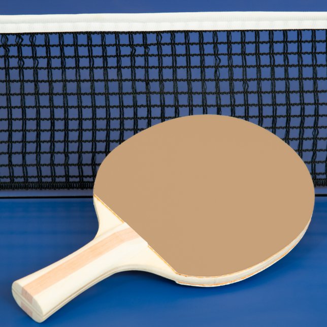 Peach Tan Colour Block | Soft Wedding Design Ping Pong Paddle (Insitu)