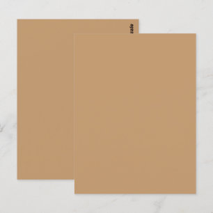 Peach Tan Colour Block   Soft Wedding Design Postcard