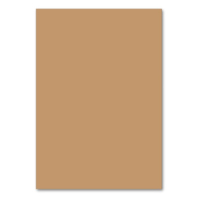 Peach Tan Colour Block | Soft Wedding Design Table Number (Back)