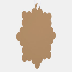 Peach Tan Colour Block   Soft Wedding Design Tree Decoration Card
