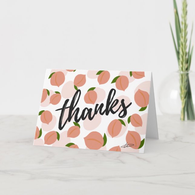 Peach Thank You Card (Front)