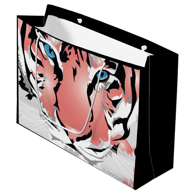 PEACH TIGER LARGE GIFT BAG (Front Angled)