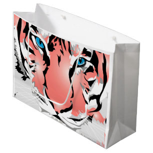 PEACH TIGER LARGE GIFT BAG