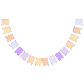 Peach to Lavender Purple Gradient  Bunting