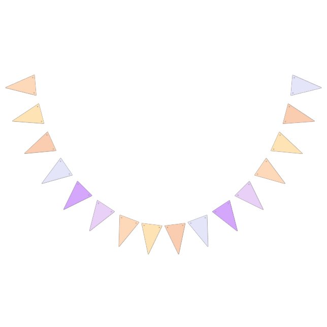 Peach to Lavender Purple Gradient  Bunting (All)