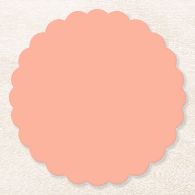 Peach Tranquillity coaster with scallops (Front)