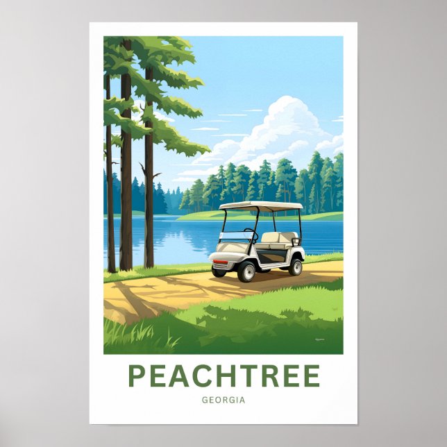 Peach Tree Georgia Travel Print (Front)