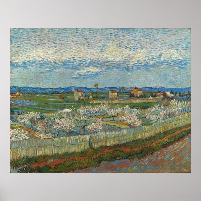 Peach Trees in Blossom by Van Gogh Poster (Front)