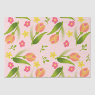 Peach Tulips Tissue Paper