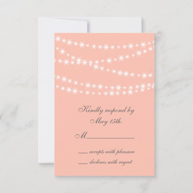Peach Twinkle Lights RSVP (Back)