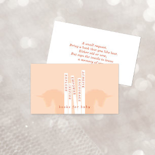 Peach Unicorn Bookends Books for Baby Enclosure Card
