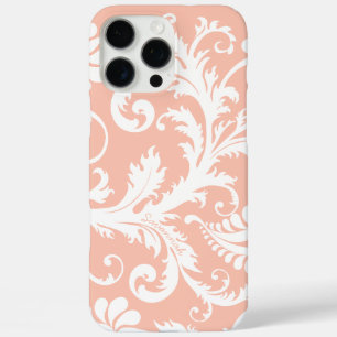 Peach Vintage Damask change to any colour iPhone 16 Pro Max Case