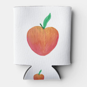 Peach Watercolor Can Cooler