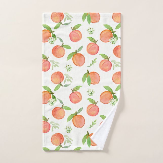 Peach Watercolor Handtowel Hand Towel (Hand Towel)