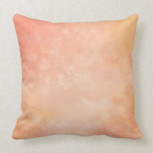 Peach Watercolor throw pillow