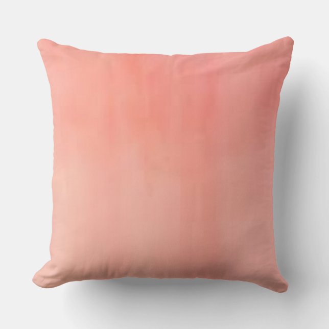 Peach Watercolor throw pillow (Front)