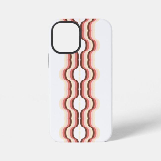 Peach Wave Symmetry iPhone Case (Back)