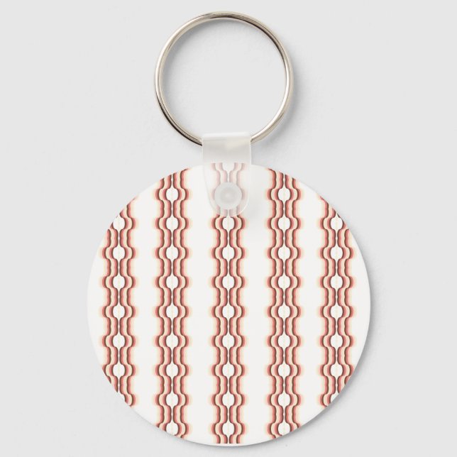 Peach Wave Symmetry Key Ring (Front)