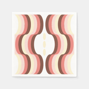 Peach Wave Symmetry Napkin