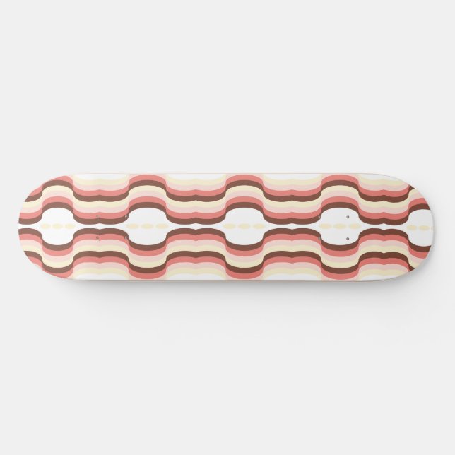 Peach Wave Symmetry Skateboard (Horz)