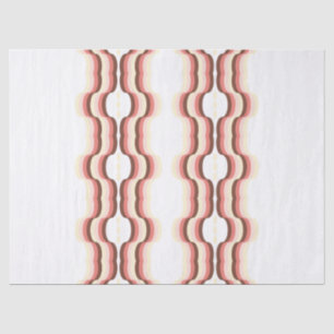 Peach Wave Symmetry Tissue Paper