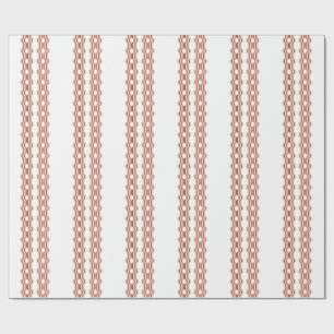 Peach Wave Symmetry Wrapping Paper