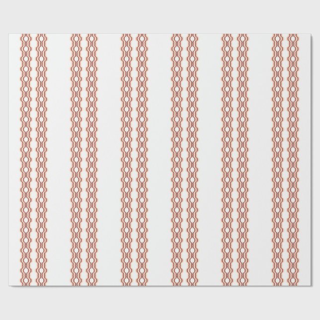 Peach Wave Symmetry Wrapping Paper (Flat)