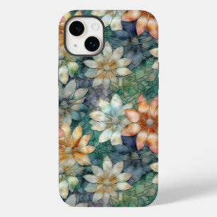 Peach White Blue Green Floral Case-Mate iPhone 14 Plus Case