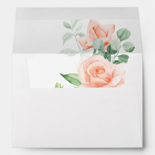 Peach & White Floral V3 2 Envelope
