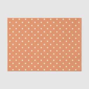 PEACH & WHITE POLKA DOTS TISSUE PAPER