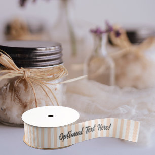 Peach / White Stripe with your Name or Occasion on Grosgrain Ribbon
