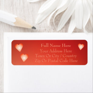 Peach With Rusty Orange Return Address Label
