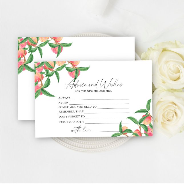 Peaches - advice and wishes bridal shower stationery (Creator Uploaded)