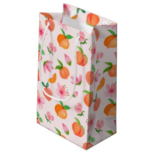 Peaches and Blossoms Pattern Small Gift Bag