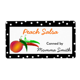 Peaches and Chilis Custom Canning Labels