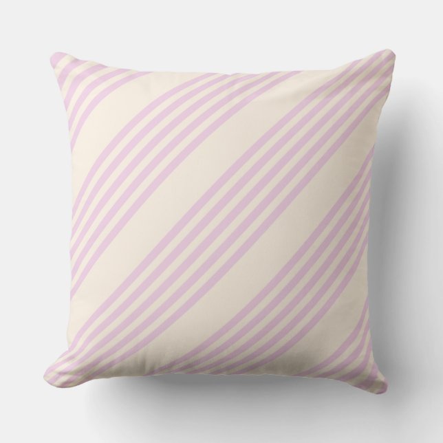 Peaches and cream five stripes pattern cushion (Front)