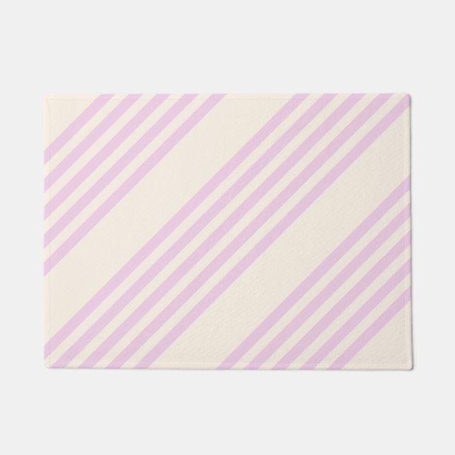 Peaches and cream five stripes pattern doormat (Front)