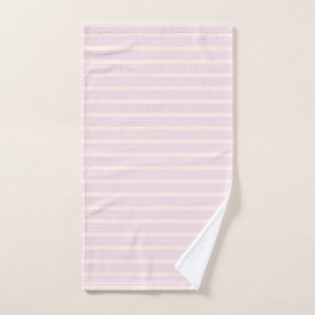 Peaches and cream five stripes pattern hand towel (Hand Towel)