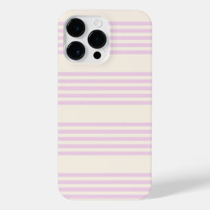 Peaches and cream five stripes pattern iPhone 14 pro max case