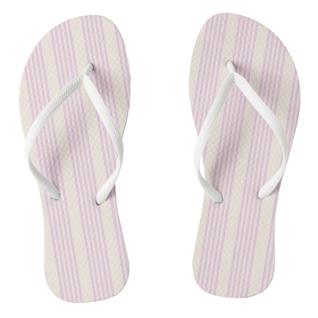 Peaches and cream five stripes pattern thongs (Footbed)