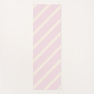 Peaches and cream five stripes pattern yoga mat