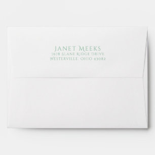 Peaches and Cream Watercolor Floral Return Address Envelope