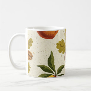 Peaches and Nuts Mug -Vintage Botanical
