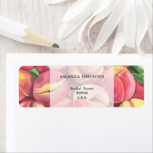 Peaches - Bridal shower Return Address Label