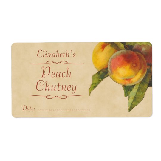 Peaches Canning label Shipping Label