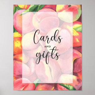 Peaches - cards and gifts baby shower poster