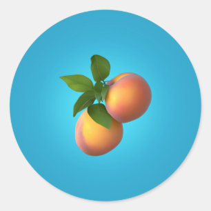 Peaches Classic Round Sticker