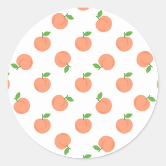 Peaches classic round sticker