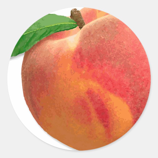 peaches classic round sticker (Front)