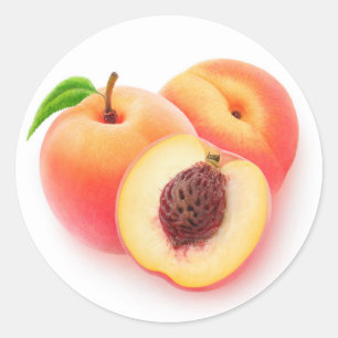 Peaches Classic Round Sticker